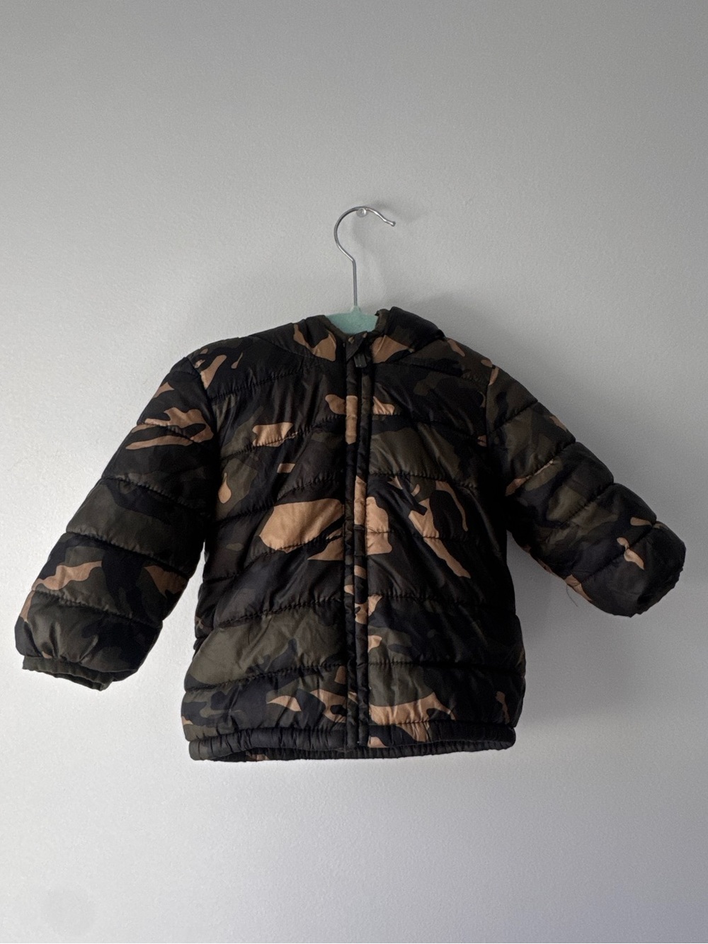 Old Navy Camouflage Puffer Jacket with Bear Ears